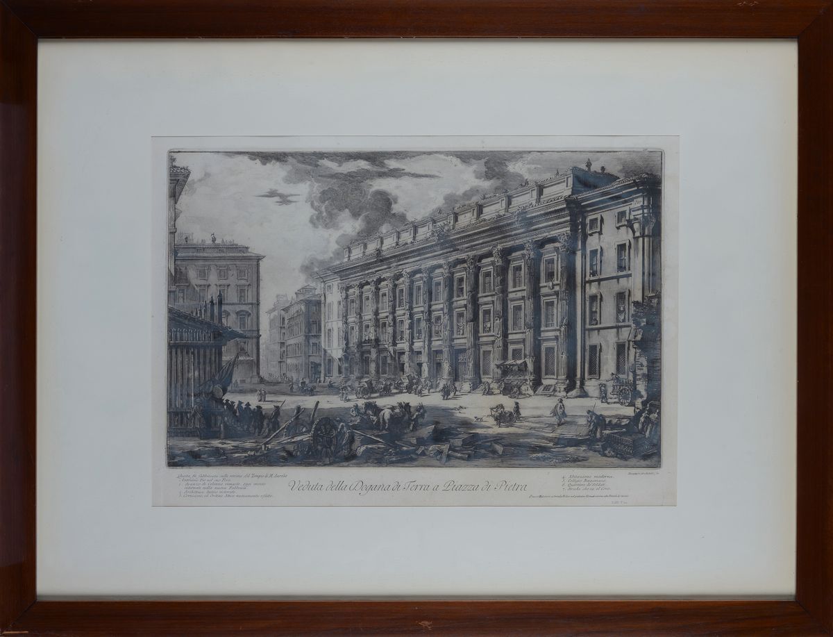 Giovanni Battista Piranesi - Veduta della Dogana di Terra a Piazza di Pietra