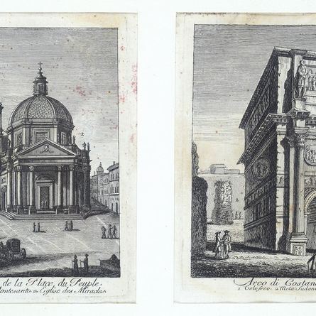 Giuseppe Vasi - Coppia di acqueforti