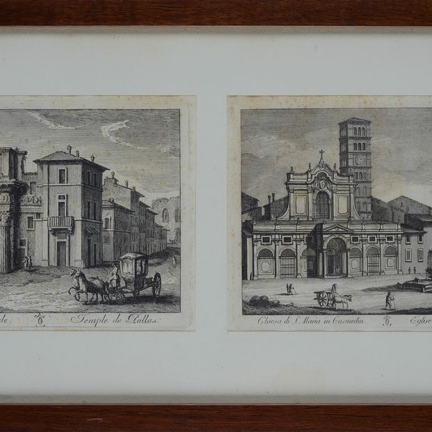 Giuseppe Vasi - Coppia di Acqueforti