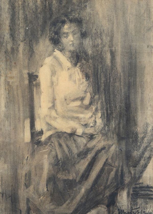 Giuseppe Mentessi - Seated woman