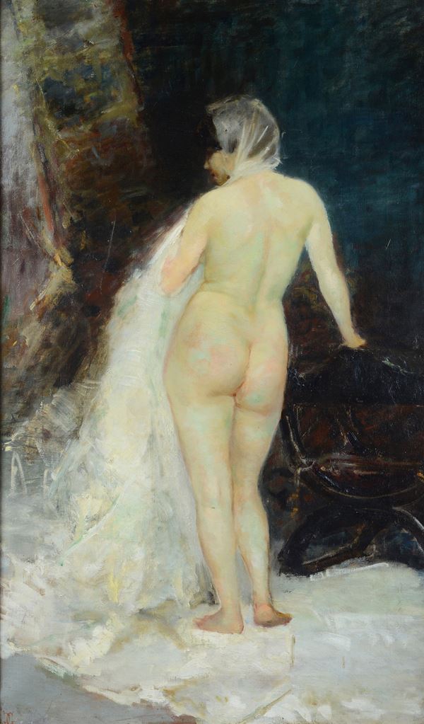 Giacomo Grosso - Female nude from the back