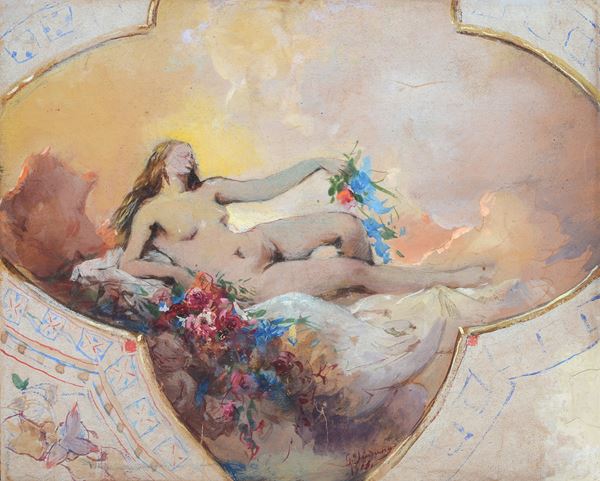 Gerolamo Induno - Flora