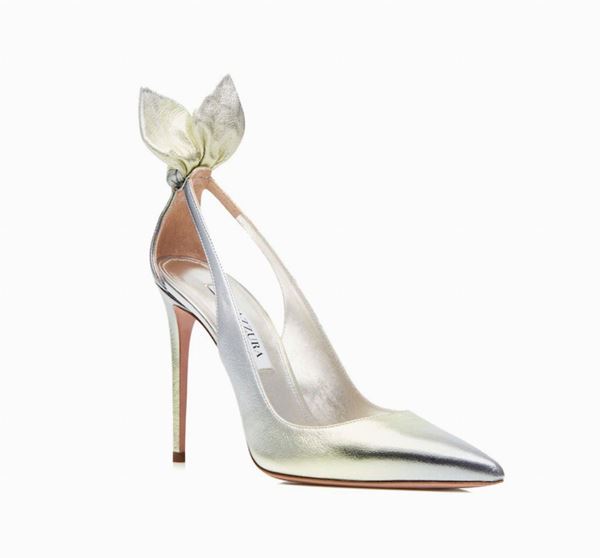 AQUAZZURRA FIRENZE - Bow Tie Pump 105 in Silver