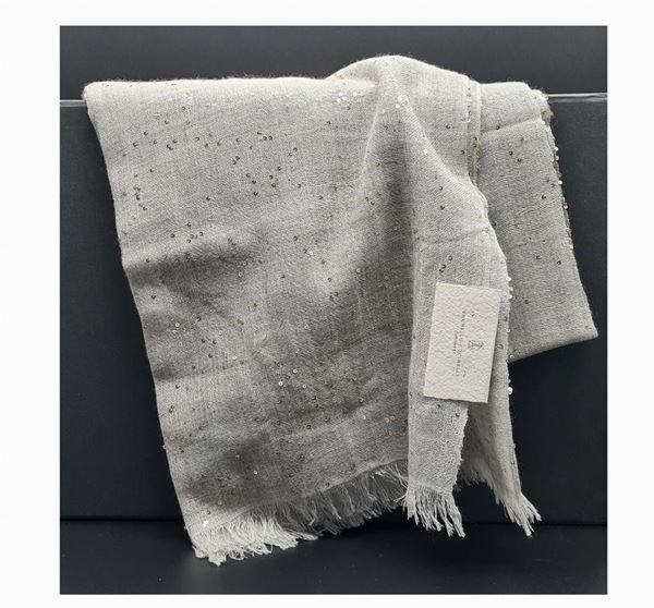 BRUNELLO CUCINELLI - Sciarpa in cashmere e seta Diamante