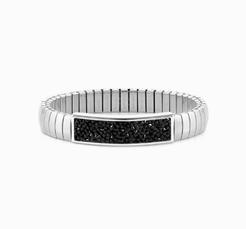 Nomination - Gioielli - Bracciale Xte Medium in Acciaio e Crystal Rock Nero