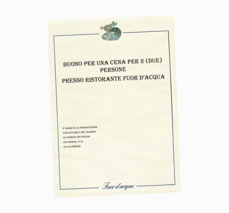 Ristorante Fuor D'acqua - Cena per Due Persone