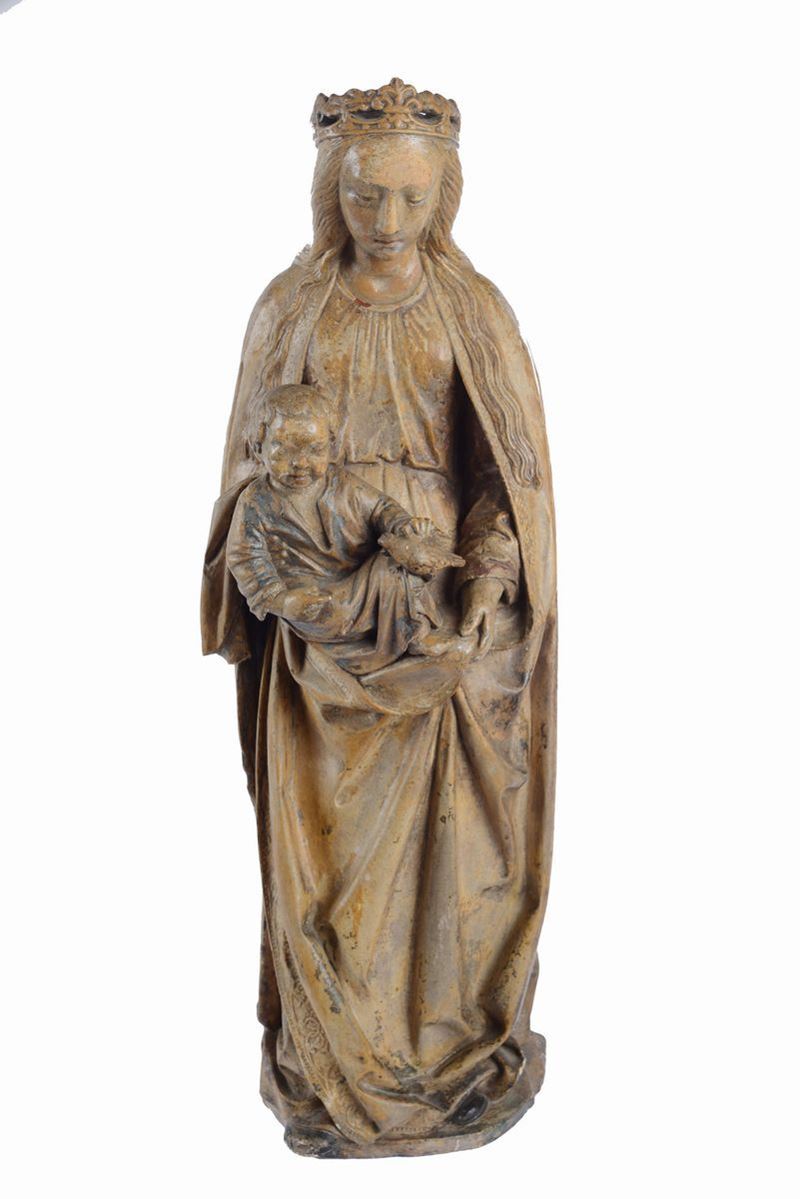 Scuola Francese, XVI Sec. - Madonna con Bambino