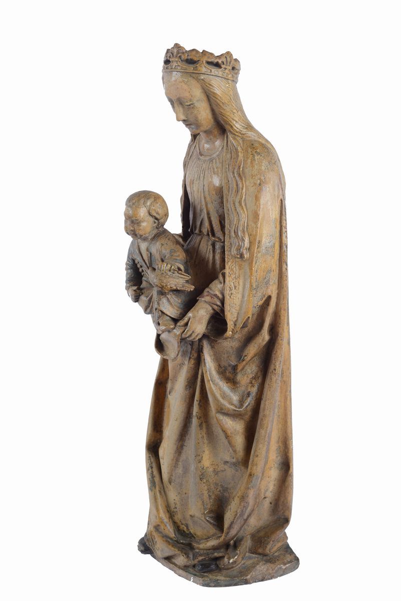 Scuola Francese, XVI Sec. - Madonna con Bambino