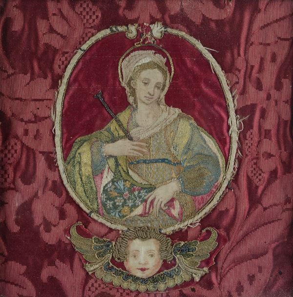 Scuola Toscana, XVII sec. - Santa Zita e cherubino