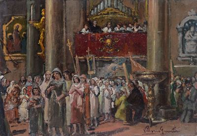 Interno di Chiesa - la Processione