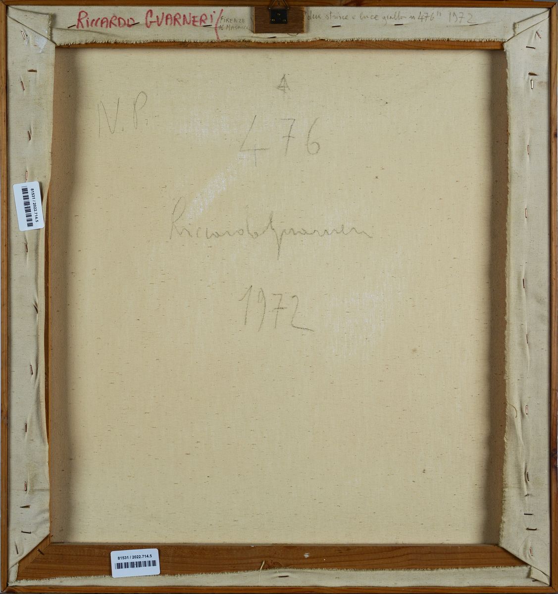 Riccardo Guarneri - Due Strisce e Luce Gialla N. 476