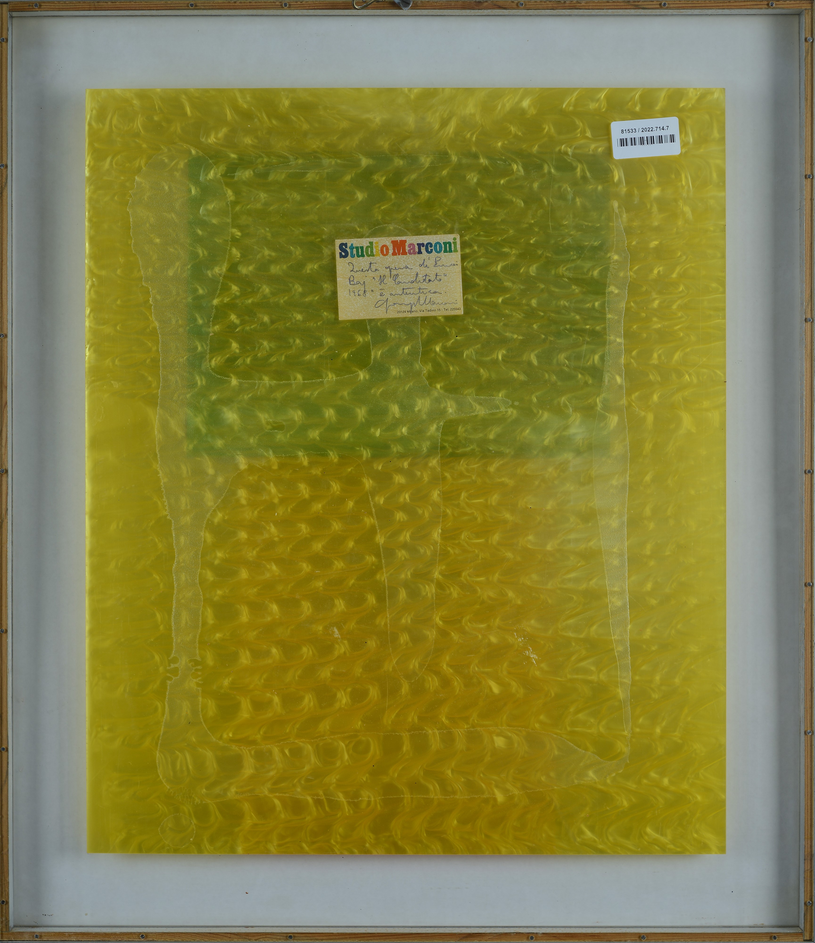 Enrico Baj - Il candidato (1968) - Tecnica mista, collage di plastiche e bottoni