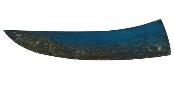 Mazzingo Donati : whale  (2001)  - Mixed technique on shaped plywood and plexiglass  [..]