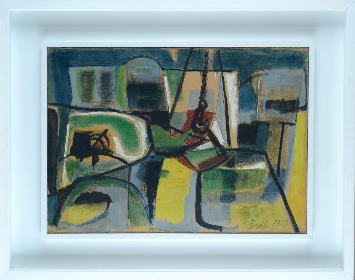 Renato Birolli - Motivo di Barche e Mare
