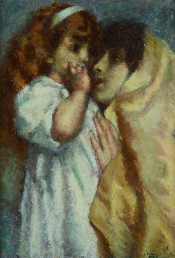 Anonimo, XX sec. - Mother and daughter (by Tranquillo Cremona)