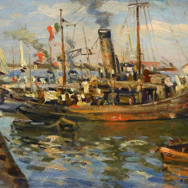 Alceste Campriani - Tugboat in the port of Viareggio