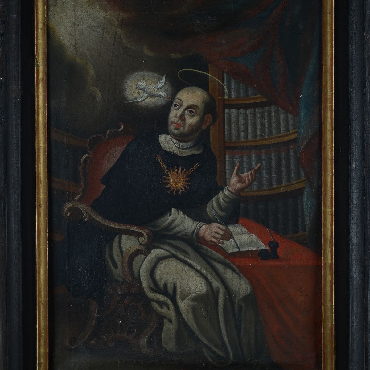 Scuola Tedesca, XVIII Sec. - San Tommaso D'aquino Ispirato dallo Spirito Santo