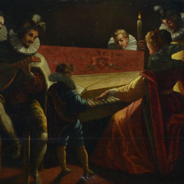 Scuola Francese, XIX sec. - Musicanti 