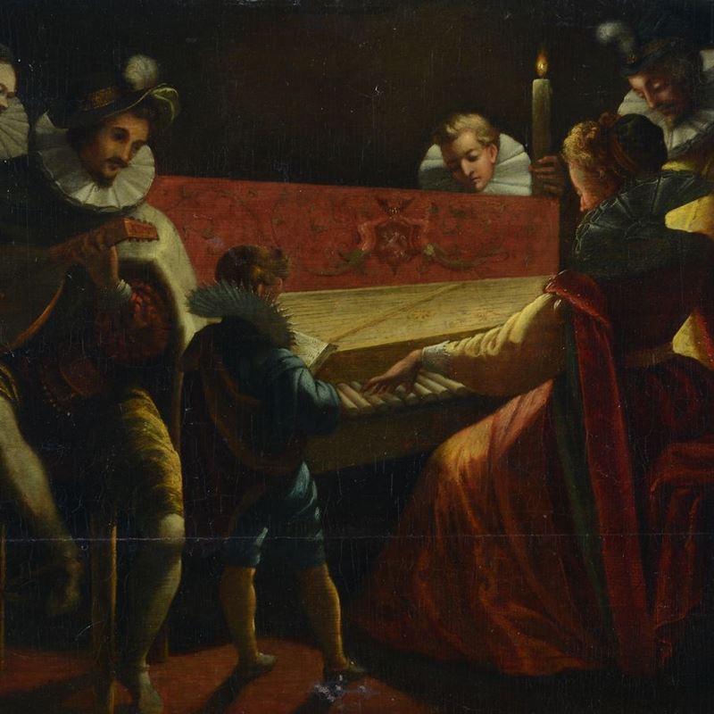 Scuola Francese, XIX Sec. - Musicanti