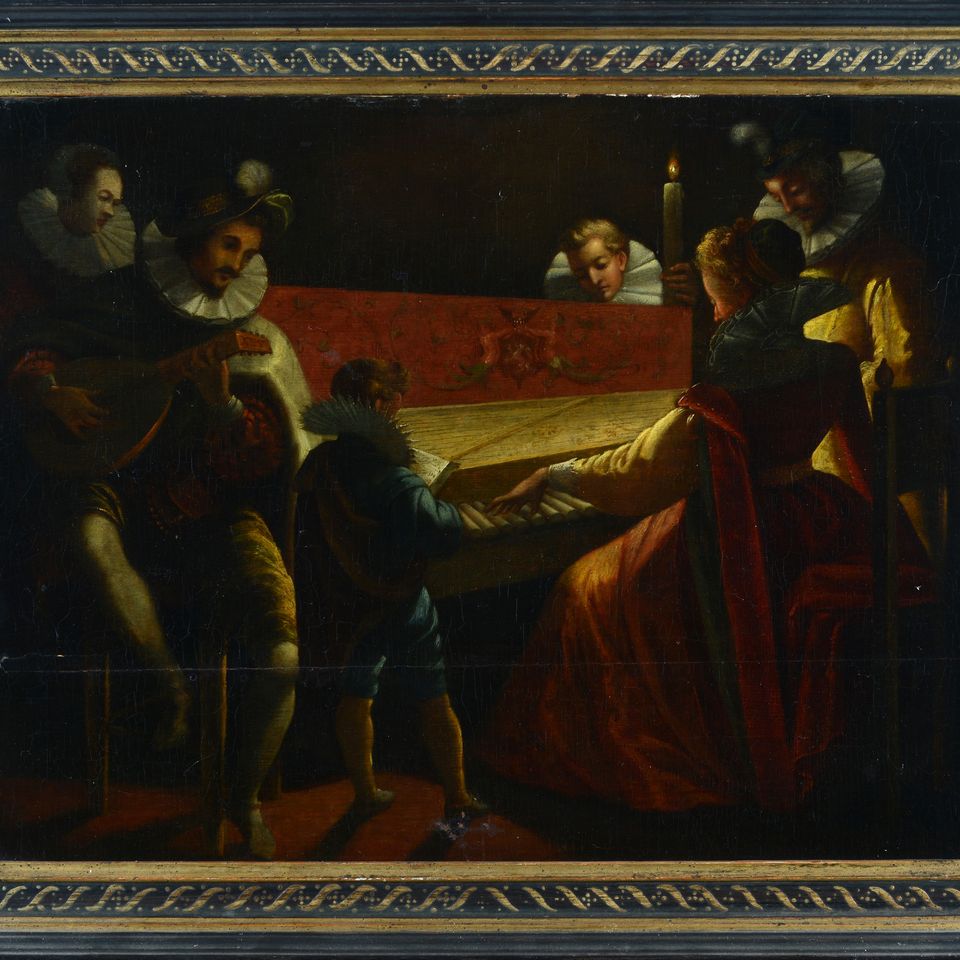 Scuola Francese, XIX Sec. - Musicanti
