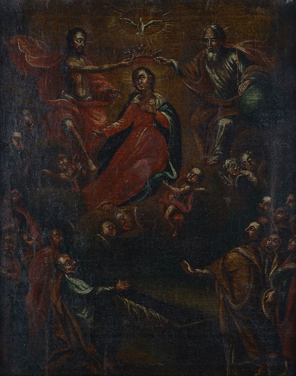 Anonimo, XVIII sec. - Incoronazione della Vergine