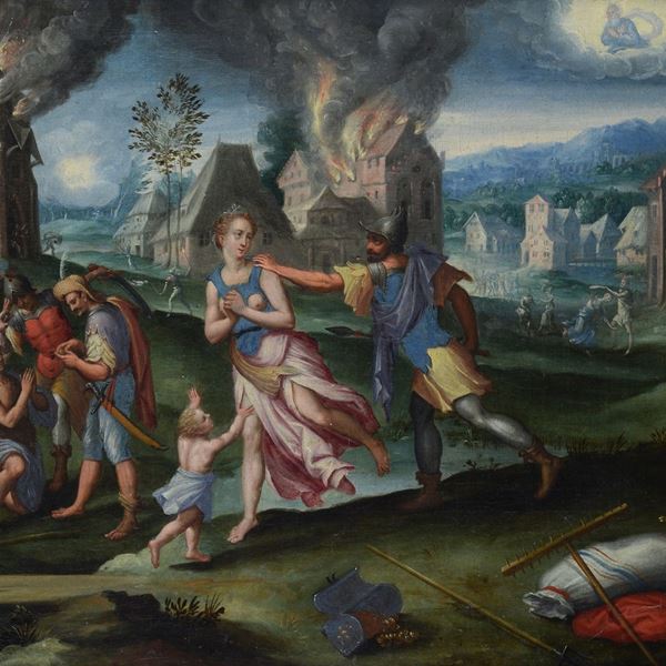 Scuola Fiamminga, XVII sec. - La malvagità degli uomini sulla terra (da Maarten de Vos)