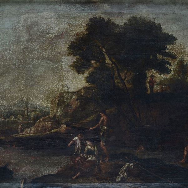 Scuola Romana, XVIII sec. - Scena agreste