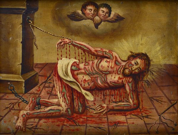 Scuola Tedesca, XIX sec. - Cristo flagellato