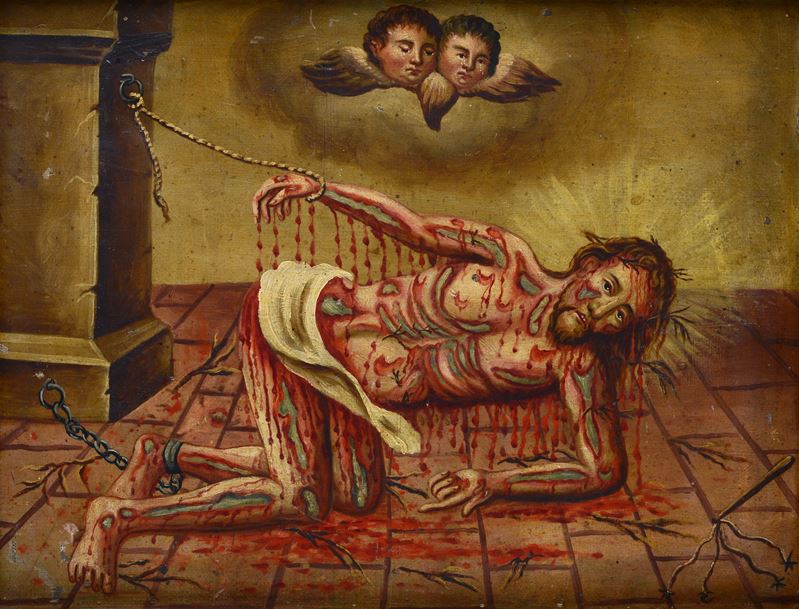 Scuola Tedesca, XIX Sec. - Cristo Flagellato