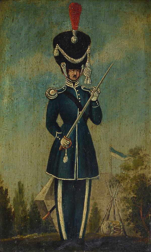 Scuola Tedesca, XIX sec. - Soldier in uniform