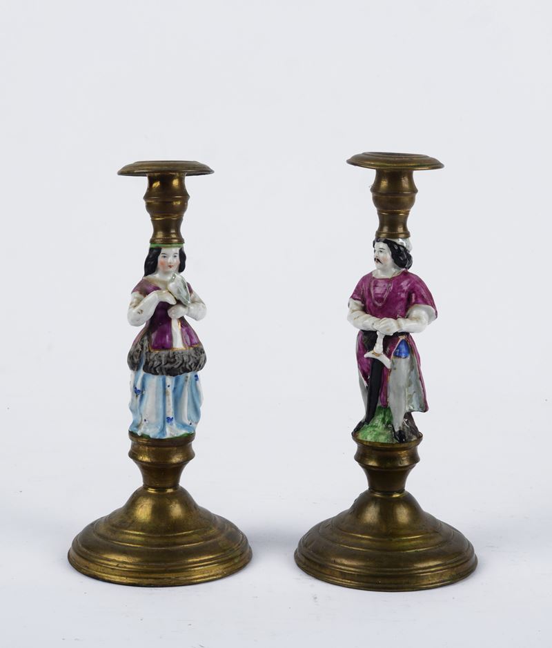 Coppia di Candelieri in Bronzo
