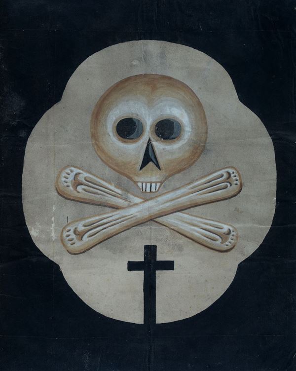 Anonimo, XIX sec. - Skull and crossbones (memento mori)