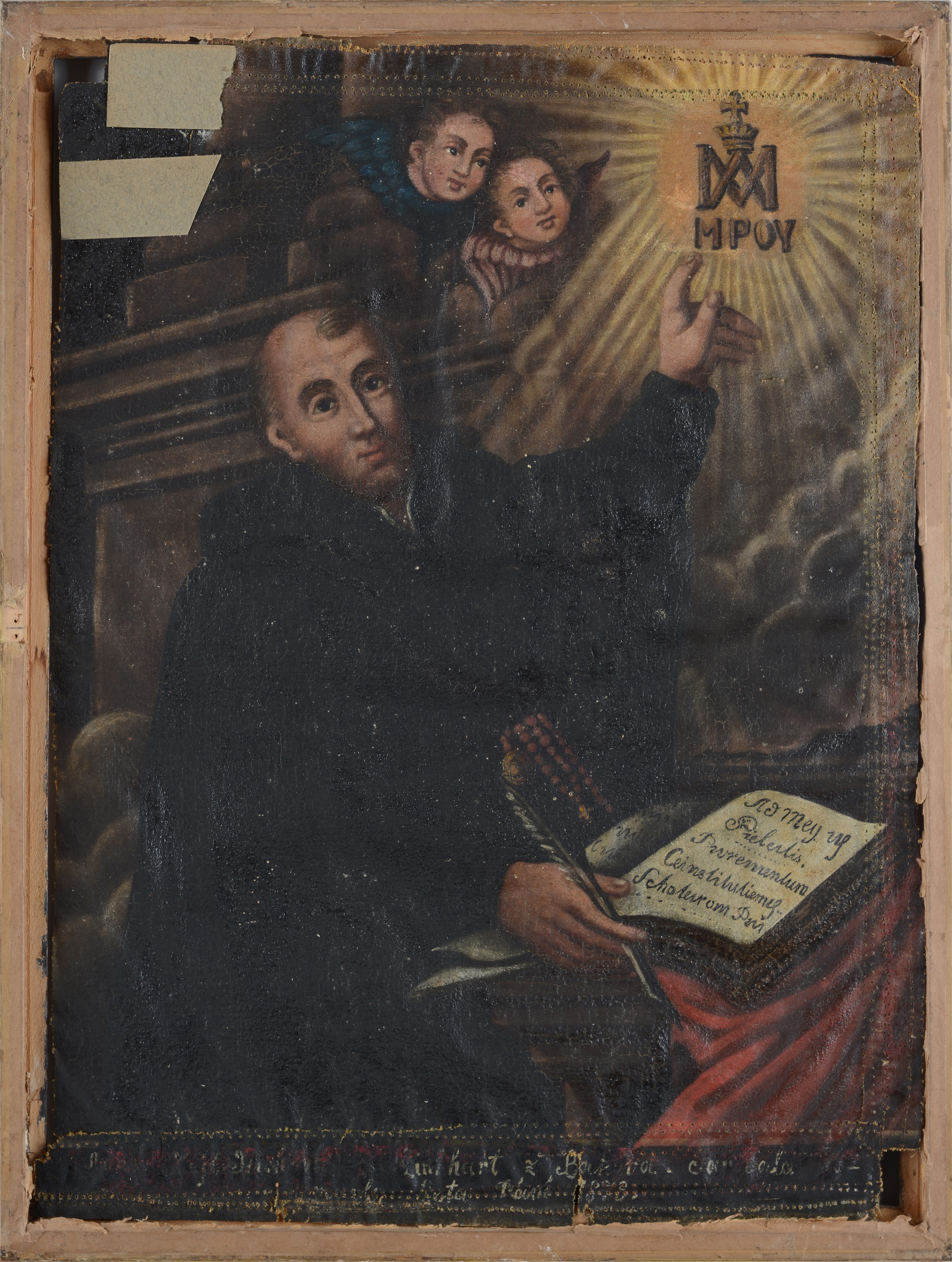 Anonimo, XVIII Sec. - Santa Barbara (fronte) Santo (verso)
