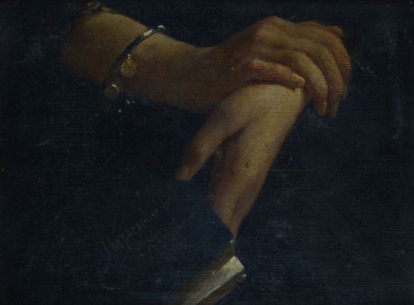 Anonimo, XIX sec. - Studies of Hands with Book