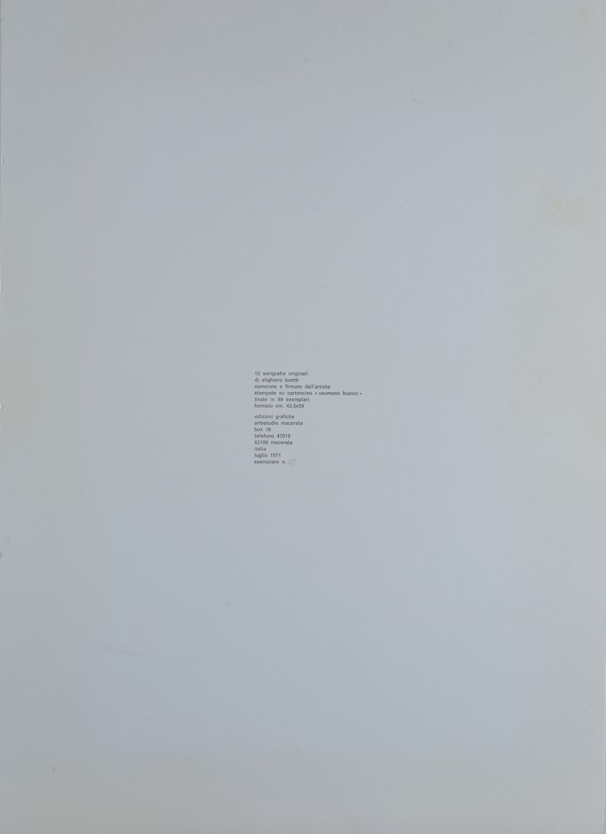 Alighiero Boetti - Dodici Forme dal 10 Giugno 1967