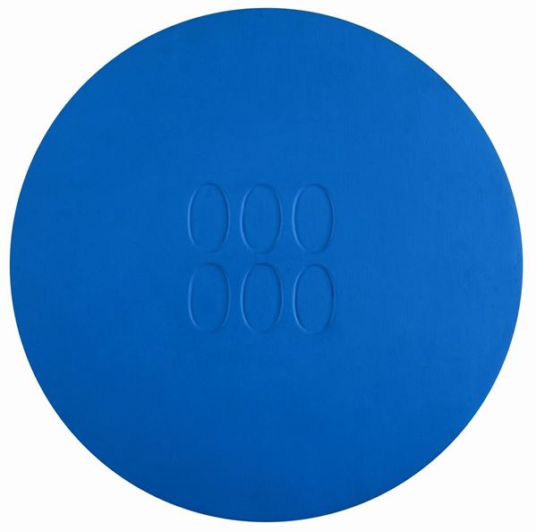 Turi Simeti - Six blue ovals