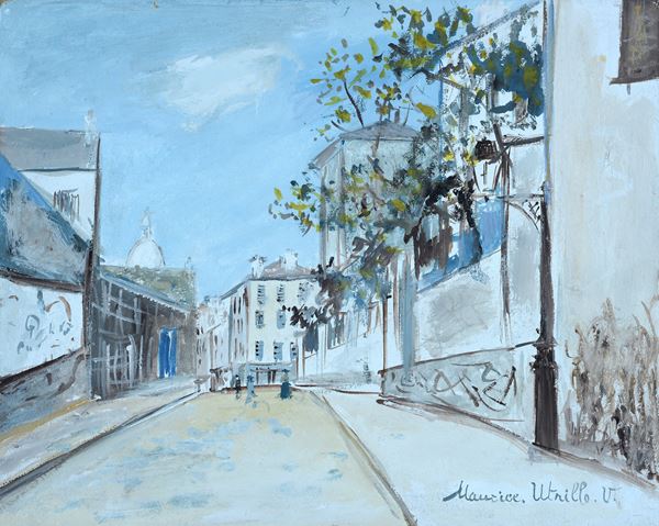 Maurice Utrillo - Rue du mont Genis in Montmatre