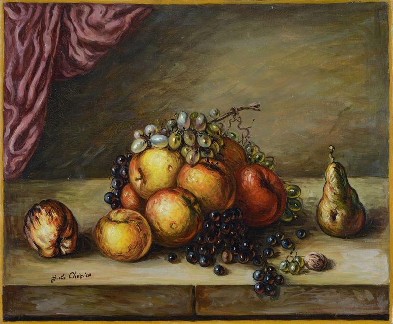 Giorgio De Chirico - Natura Morta con Drappo