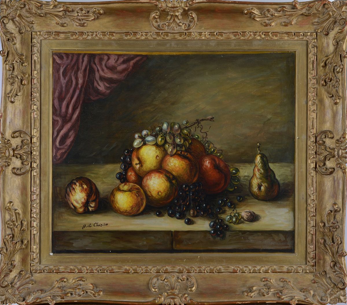 Giorgio De Chirico - Natura Morta con Drappo