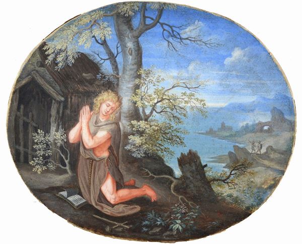 Ambito di Marten de Voos, XVII sec. - Sant'Ilario eremita