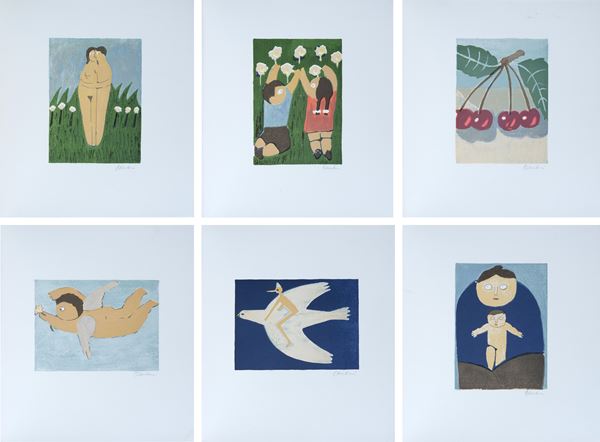 Venturino Venturi - Folder with six lithographs