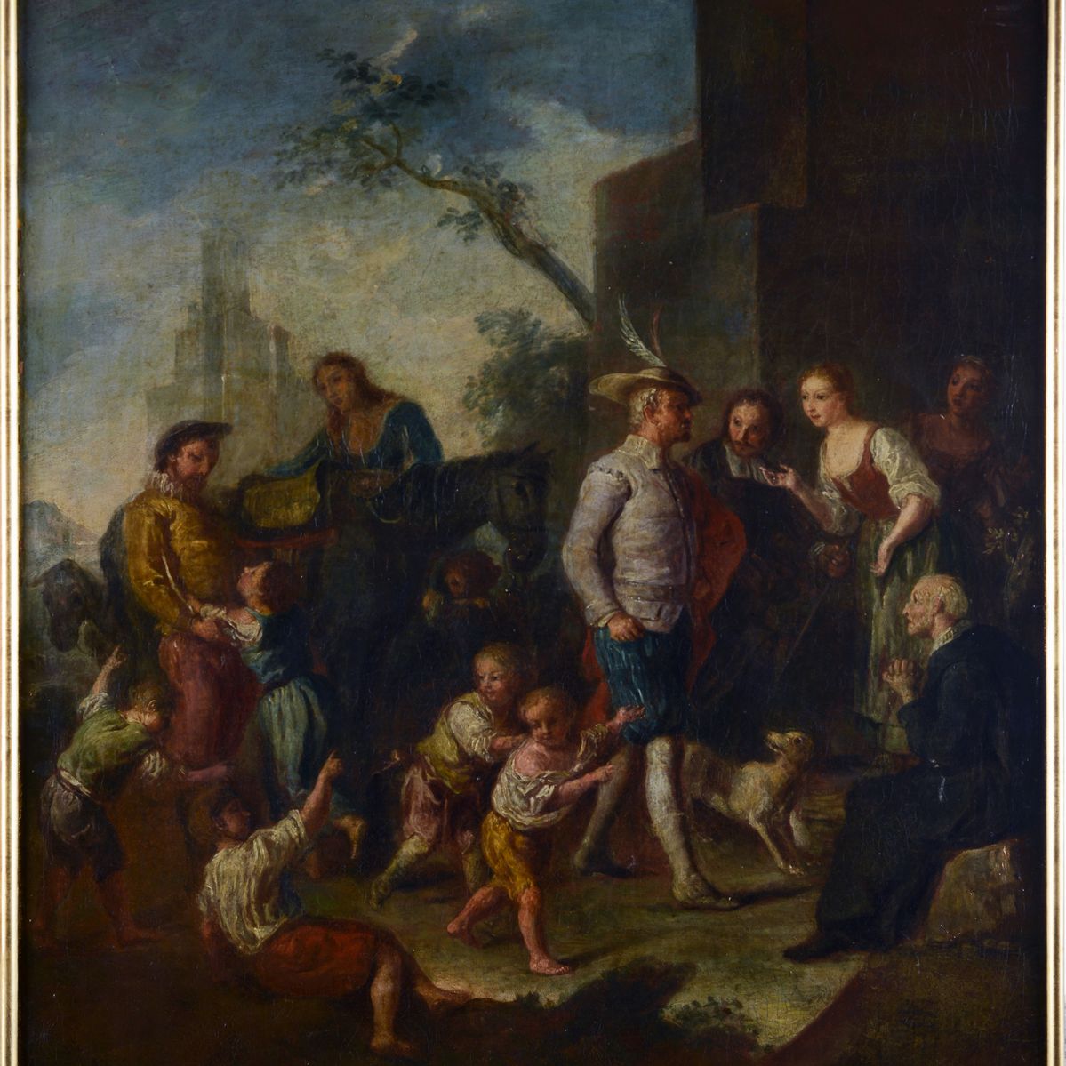 Anonimo, XVIII Sec. - Don Chichiotte e Sancho Panza (da Giovan Battista Rossi)