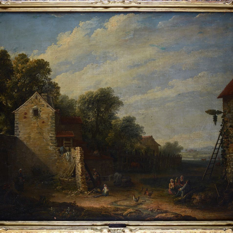 Attr. a Antoine Lebel - Paesaggio Rurale con Figure