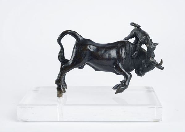 Bull attacked by a dog  - Auction ANTIQUES - Galleria Pananti Casa d'Aste