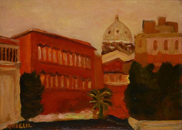 Carlo Quaglia - Paesaggio romano