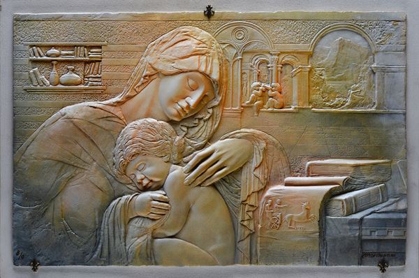 Elvio Marchionni : Non ti lascerò mai  (2006)  - Bassorilievo dipinto - Asta ARTE MODERNA E CONTEMPORANEA - II - Galleria Pananti Casa d'Aste