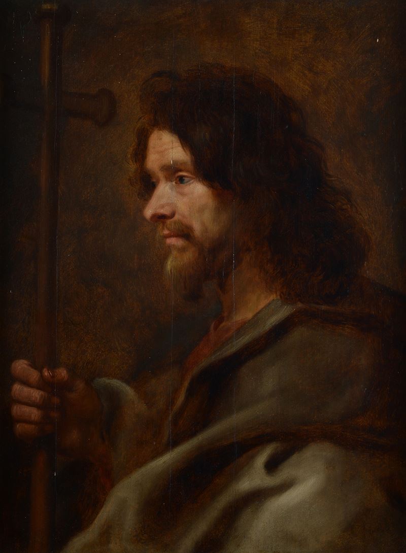 Scuola Olandese, XVII Sec. - Figura di Santo
