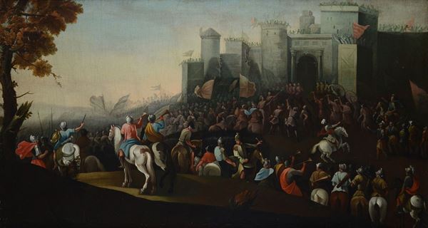 Anonimo, XVIII sec. - Castle siege