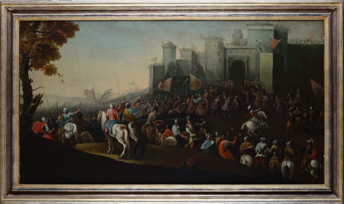 Anonimo, XVIII Sec. - Assedio al Castello