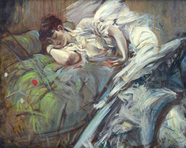 Anonimo, XIX - XX sec. - Sleeping woman